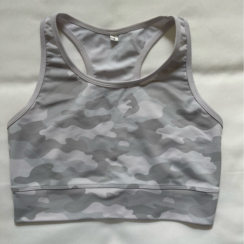 Camo Athletic Crop Tank Top